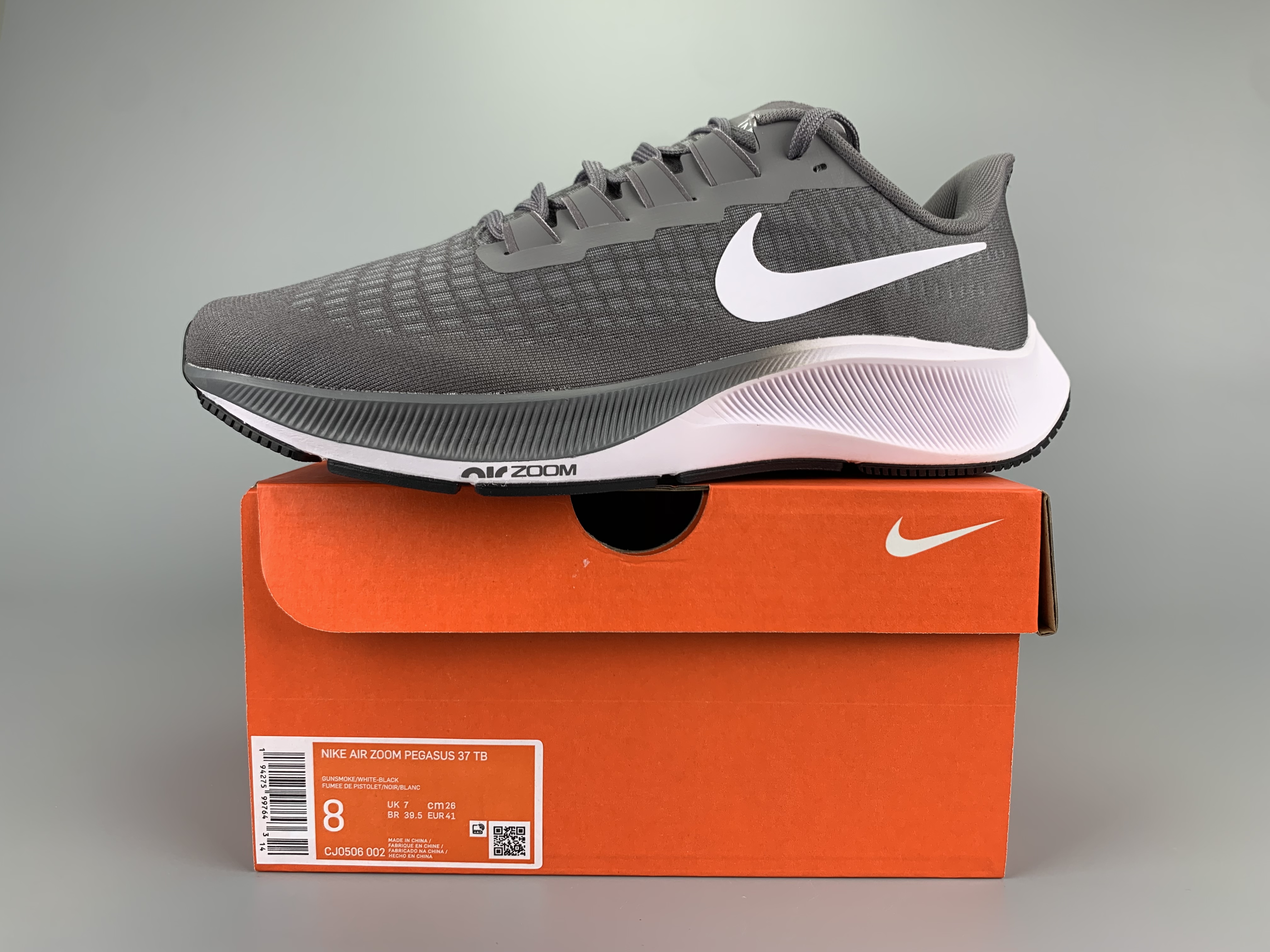 Nike Zoom Pegasus 37 Grey White Shoes